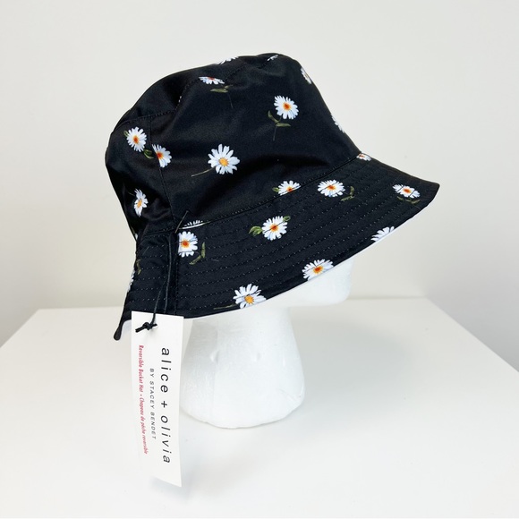 NWT Alice + Olivia Reversible Daisy Print Bucket Hat - Picture 3 of 6